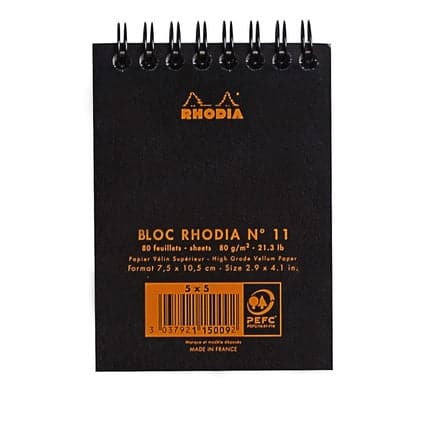 Rhodia Classic Wirebound Notepad (A7, Graph) - The Journal Shop