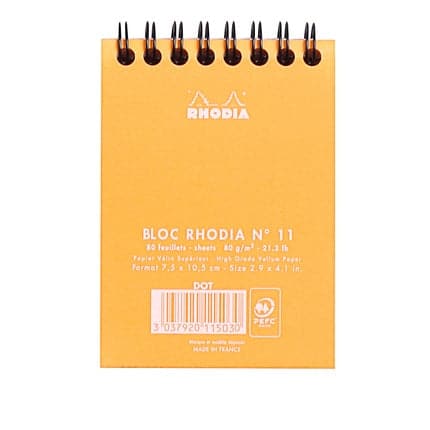 Rhodia Classic wirebound pad (A7, Dot Grid) - The Journal Shop