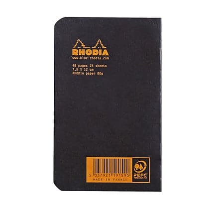 Rhodia Side-Stapled Notebook (A7, Grid) - The Journal Shop