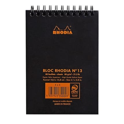 Rhodia Classic Wirebound Pad (A6, Graph) - The Journal Shop