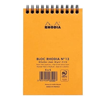 Rhodia Classic Wirebound Pad (A6, Graph) - The Journal Shop