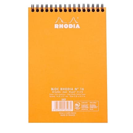 Rhodia Classic Wirebound Pad (A5, Dot Grid) - The Journal Shop