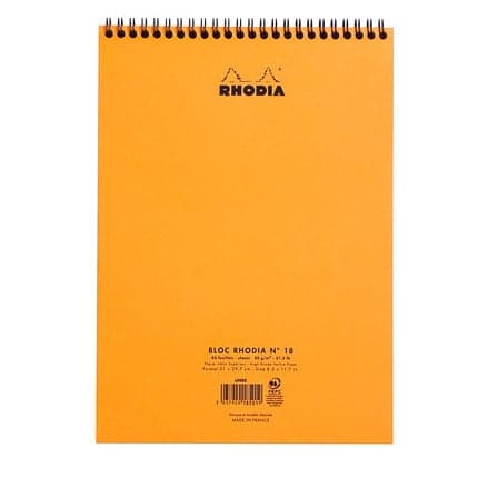 Rhodia Classic Wirebound Notepad (A4, Lined) - The Journal Shop