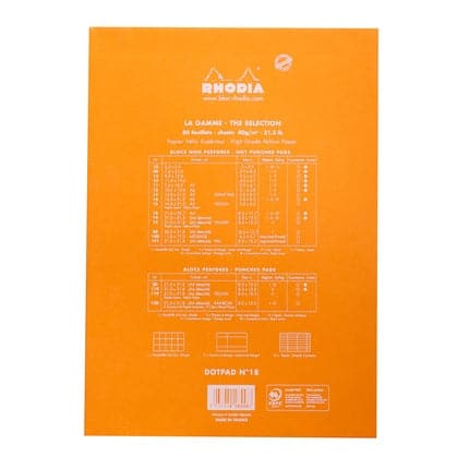 Rhodia No. 18 Head Stapled Dot-Pad (A4, Dot Grid) - The Journal Shop