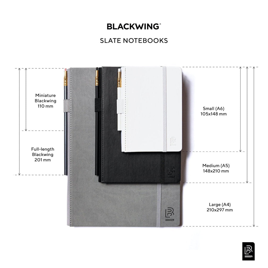 Blackwing Slate A6 Notebook + Pencil - White - The Journal Shop