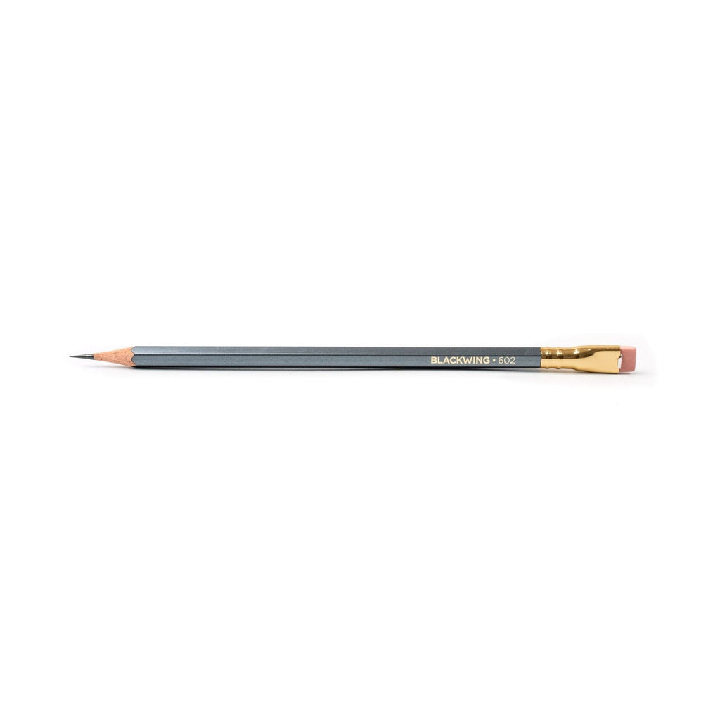 Blackwing 602 Pencil Set with Gunmetal Grey Finish and Pink Eraser