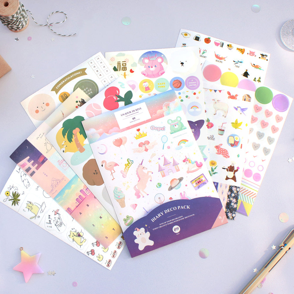 Iconic Paper Planner Stickers [9 Sheets] - The Journal Shop