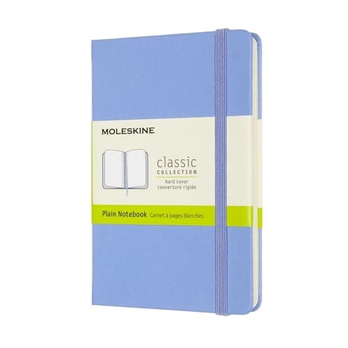 Moleskine Classic Notebook - Hydrangea Blue, Large - Plain - The Journal Shop