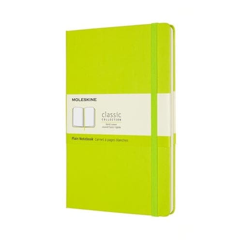 Moleskine Classic Notebook - Lemon Green, Large - Plain - The Journal Shop