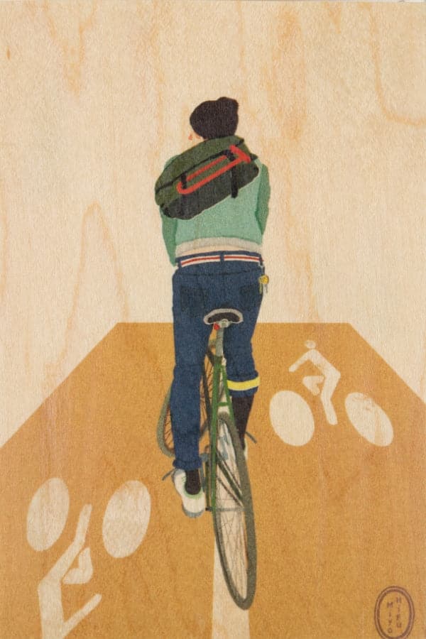 WOODHI Wooden Postcard - France Bike - The Journal Shop