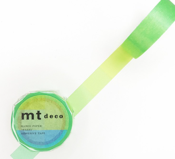 MT Masking Tape- Masking Tape Fluorescent Gradation Gradation Blue x Yellow - The Journal Shop