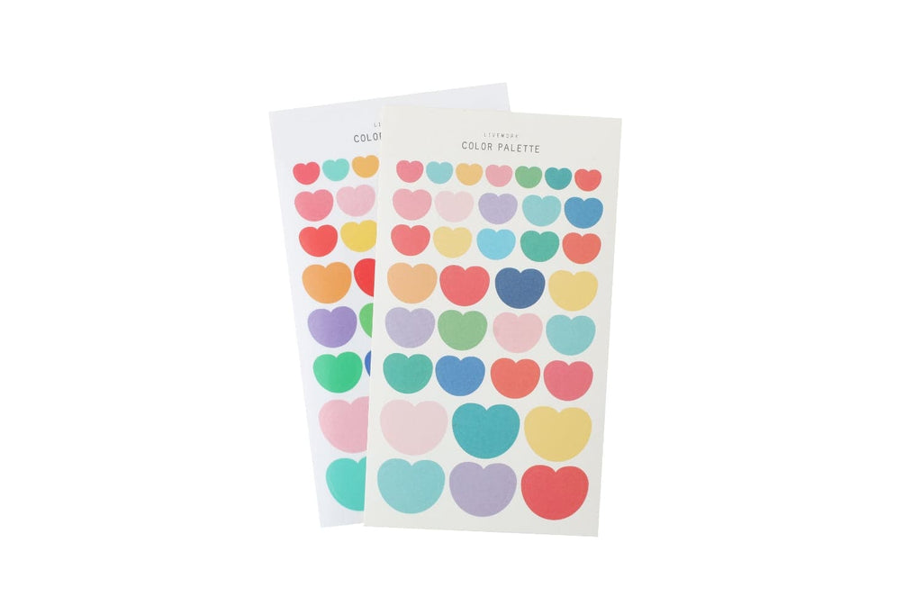 Livework Color Palette Stickers - Heart - The Journal Shop