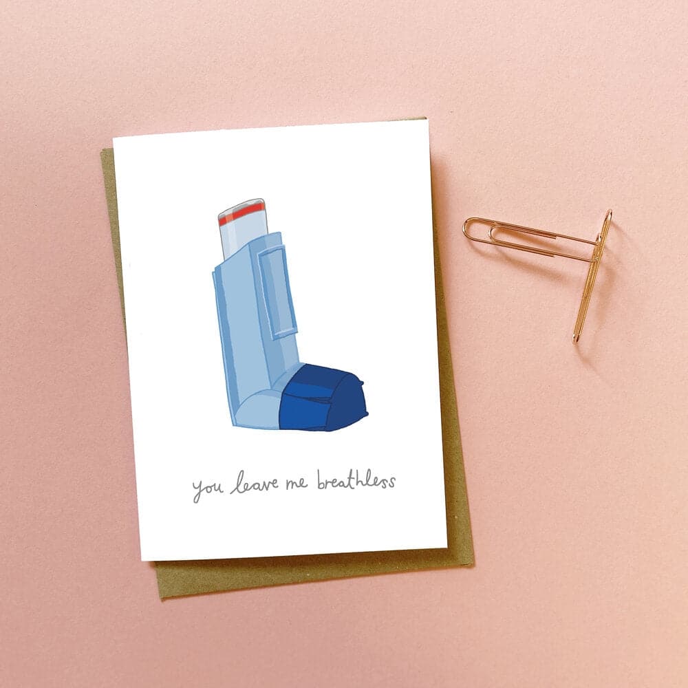You've got pen on your face 'You leave me breathless' Greeting Card - The Journal Shop