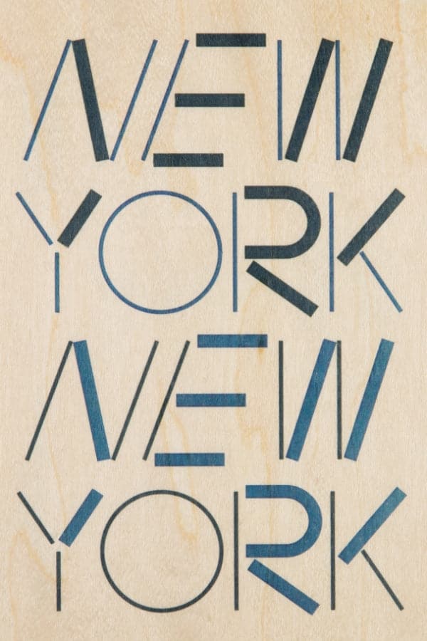 WOODHI Wooden Postcard - Jetlag New York - The Journal Shop