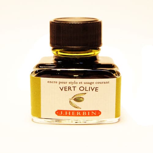 J Herbin Fountain Pen Ink Bottle - Vert Olive
