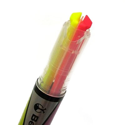 Kokuyo Beetle Tip Dual Colour Highlighter [3 pack] - The Journal Shop