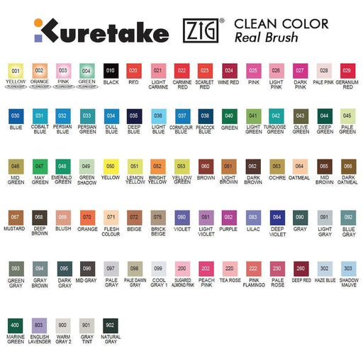 Kuretake Zig Clean Color Real Brush Pen - The Journal Shop