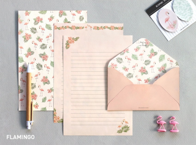 Iconic Pattern Letter Set - Flamingo - The Journal Shop