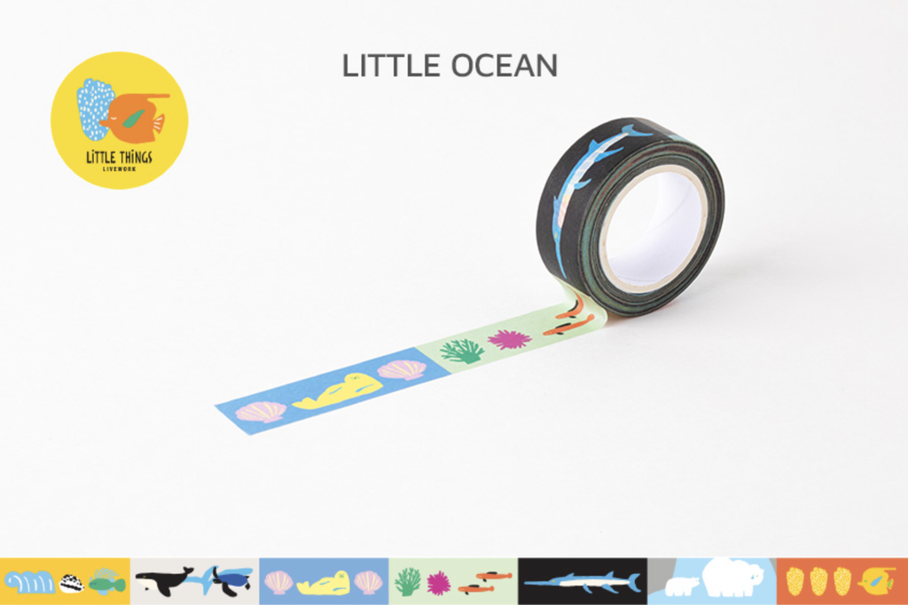LIVEWORK Little Things PAPER TAPE - 15MM - Little Ocean - The Journal Shop