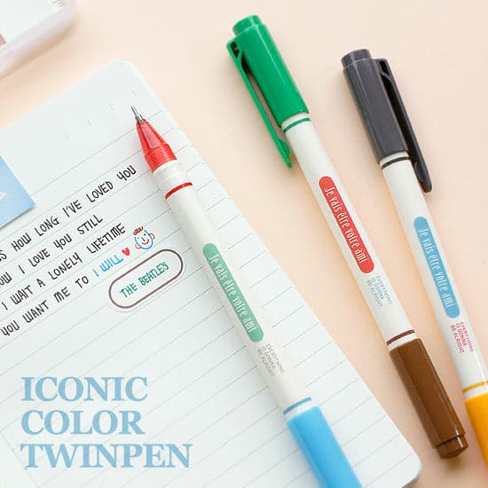 Iconic Colour Twin Pen Set - The Journal Shop
