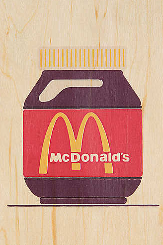 WOODHI Wooden Postcard - Brand Mix McDonald's - The Journal Shop