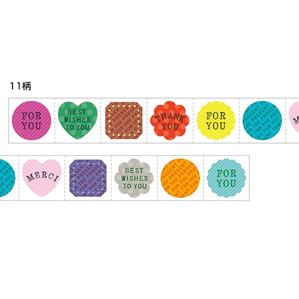 Midori -- Sticker Roll -- Message Pattern Mix - The Journal Shop