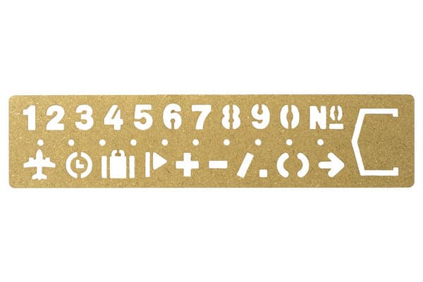 Traveler's Company BRASS Stencil Bookmark -- Numbers - The Journal Shop