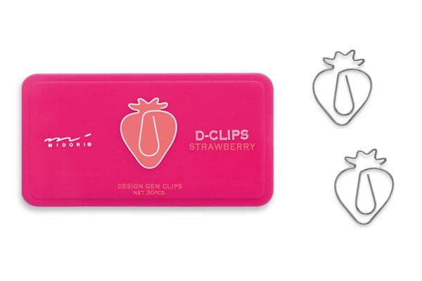 Midori D-Clips -- Strawberry - The Journal Shop