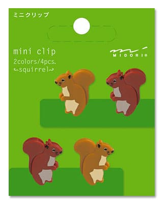 Midori -- Mini Clips -- Squirrel - The Journal Shop