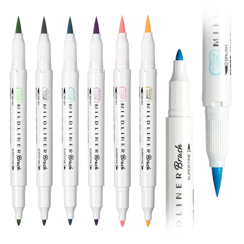 Zebra Mildliner Brush Pen Dual-Ended Highlighter - The Journal Shop