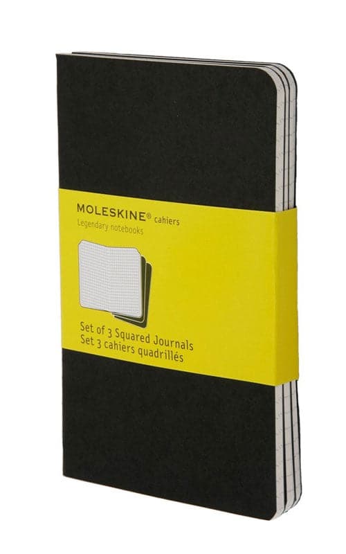 Moleskine Pocket Black Cahiers -- Squared - The Journal Shop