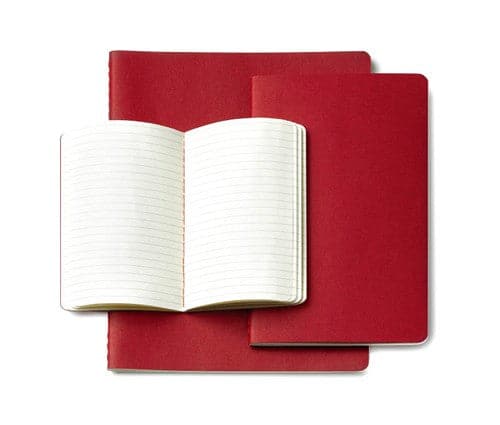 Moleskine Red Extra Large Ruled Cahier (Pack of 3) - The Journal Shop