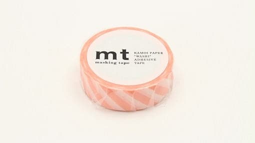 MT Masking Tape 1P Deco - Stripe Salmon Pink - The Journal Shop