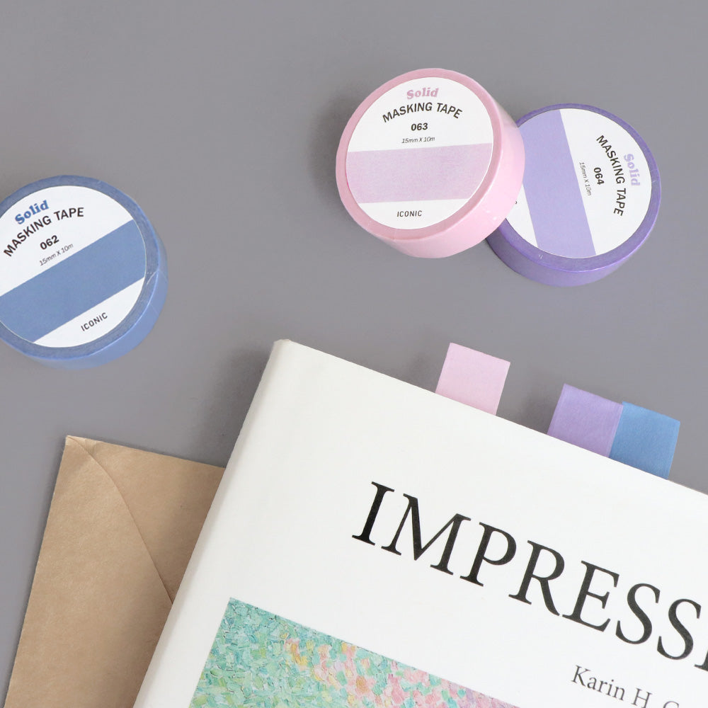 Iconic Masking Tape Solid Colours - The Journal Shop