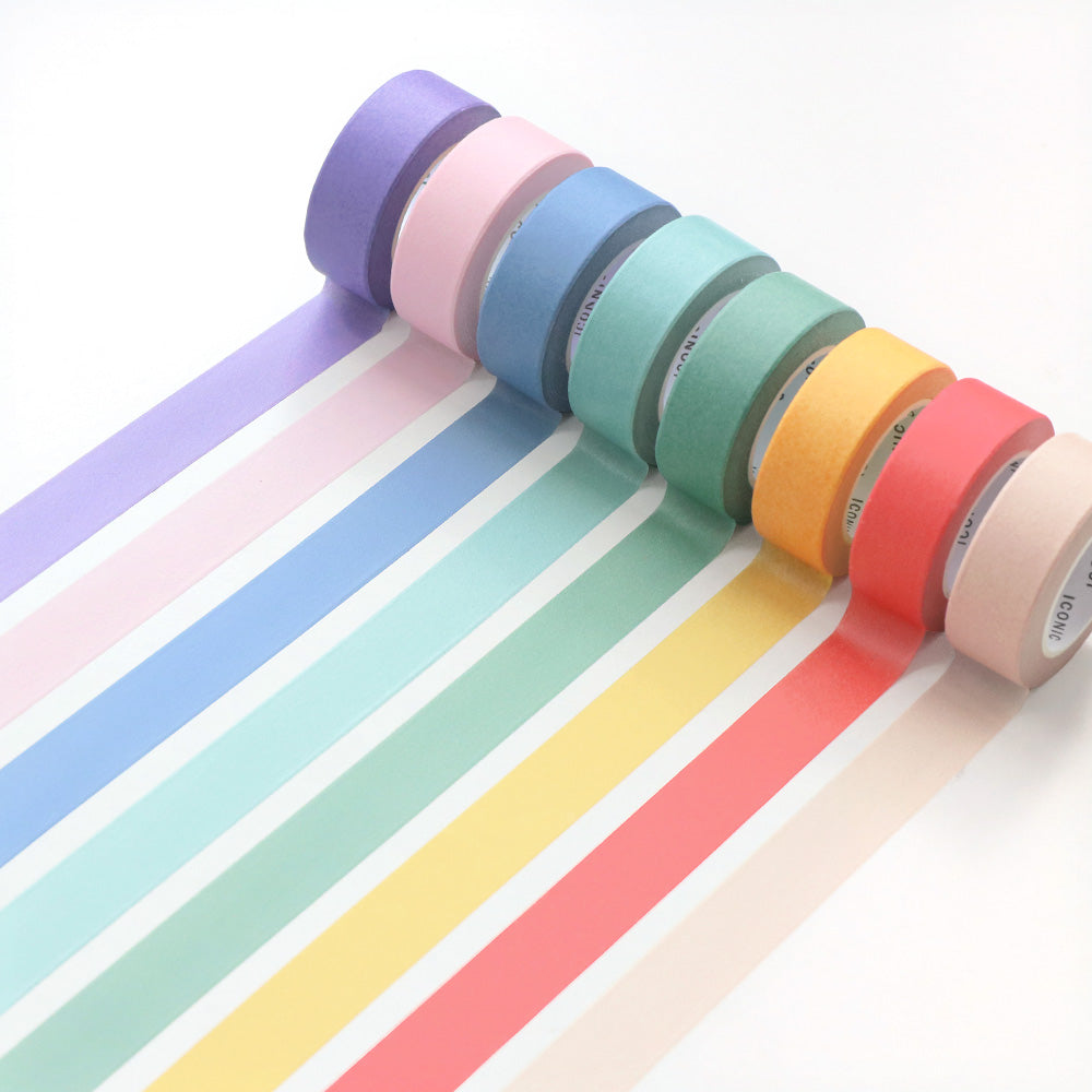 Iconic Masking Tape Solid Colours - The Journal Shop