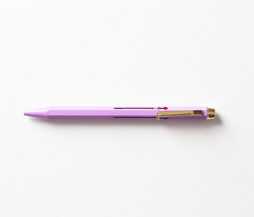 Basic Utility 4-Colour Ballpoint Pen - Violet - The Journal Shop