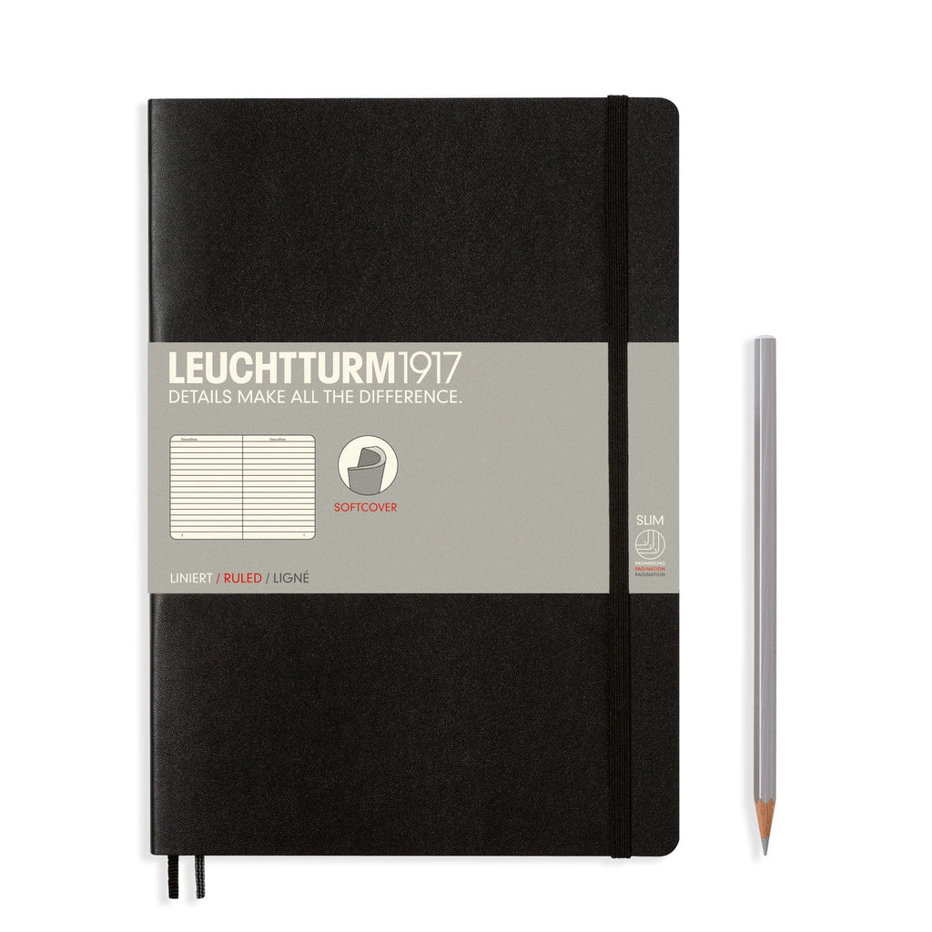 Leuchtturm1917 Softcover Notebook B5 - Black - The Journal Shop