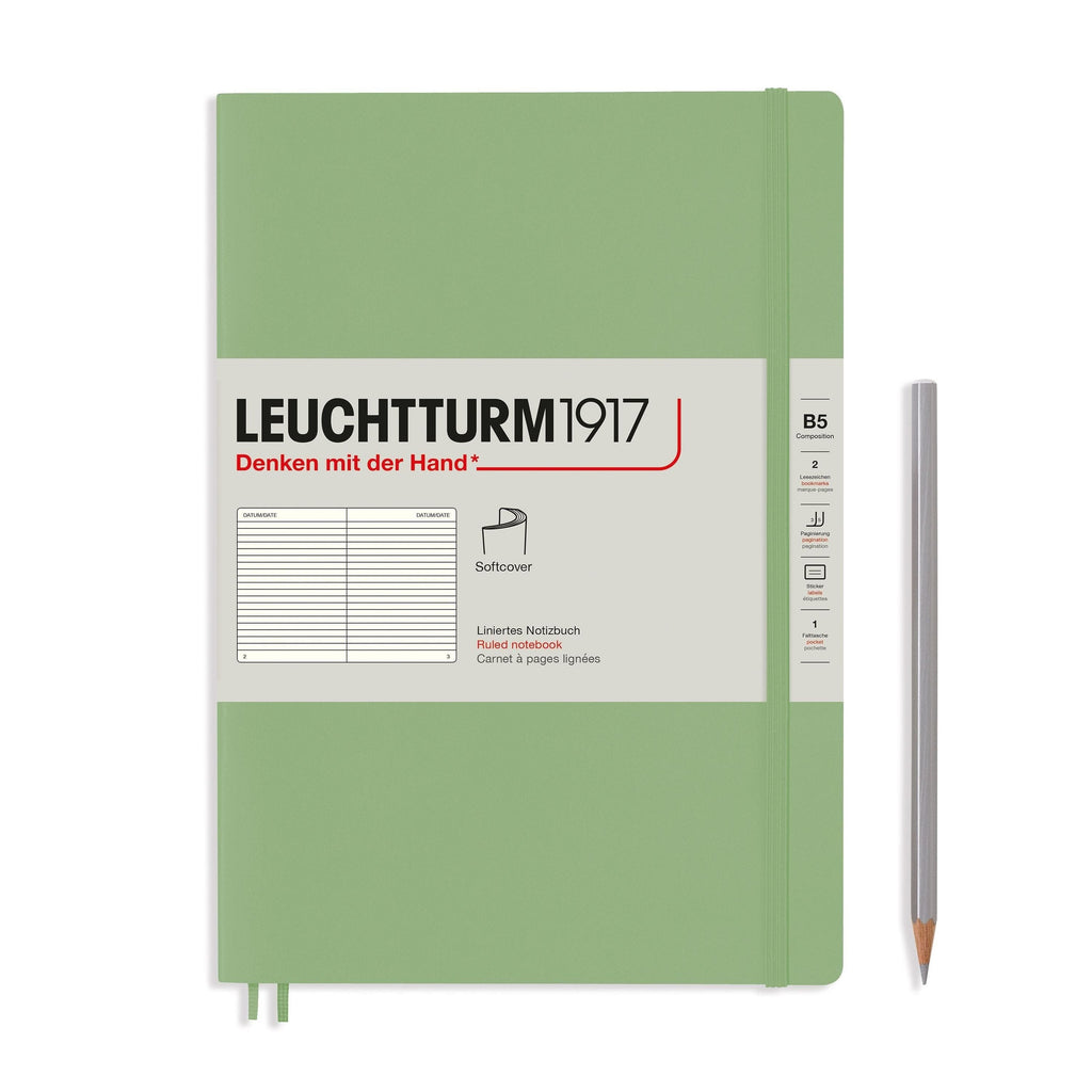 Leuchtturm1917 Softcover Notebook B5 - Sage - The Journal Shop