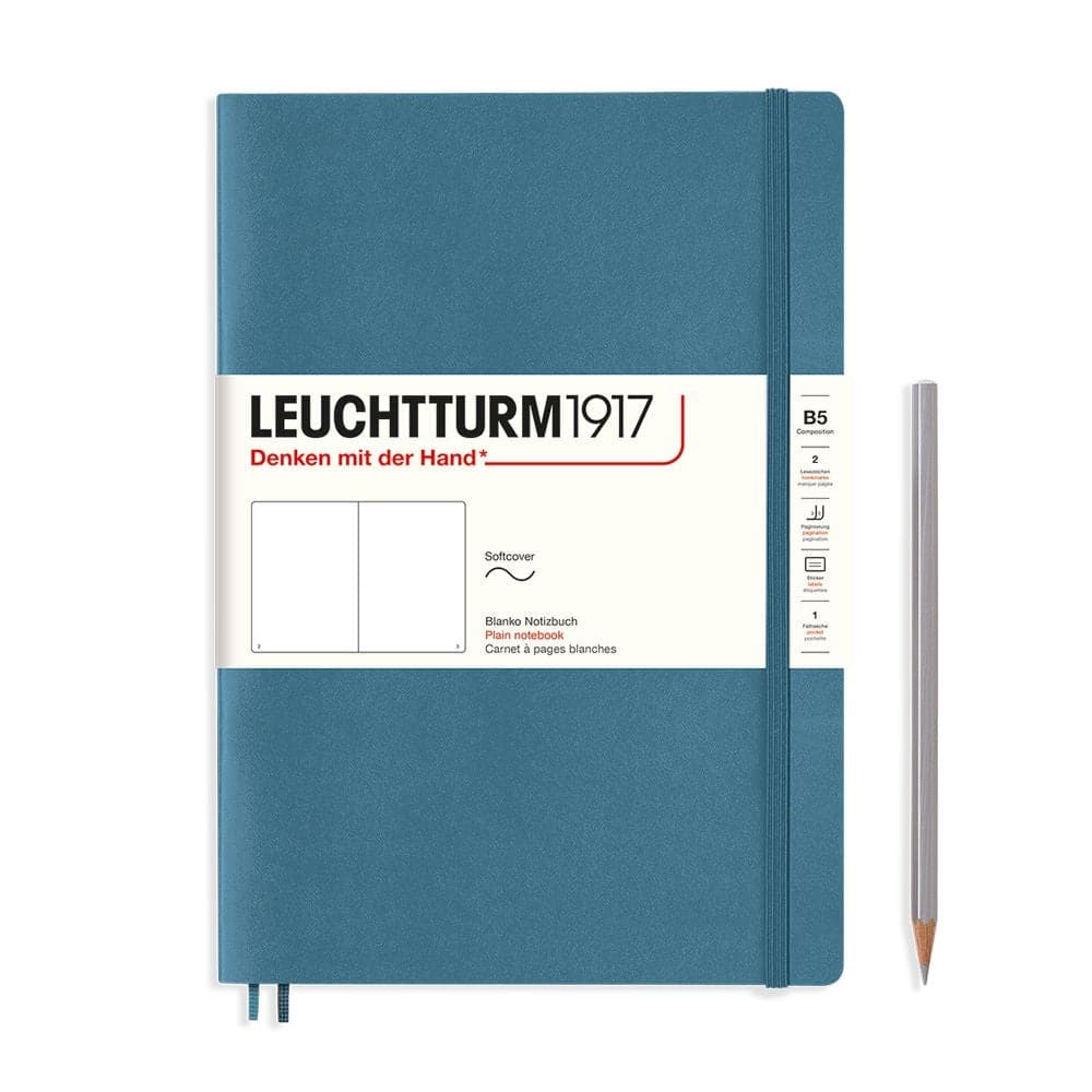 Leuchtturm1917 Softcover Notebook B5 - Stone Blue - The Journal Shop