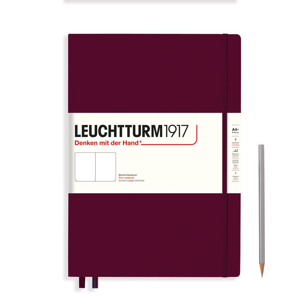 Leuchtturm1917 Hardcover Master Classic Notebook - A4+ (Plain) - The Journal Shop