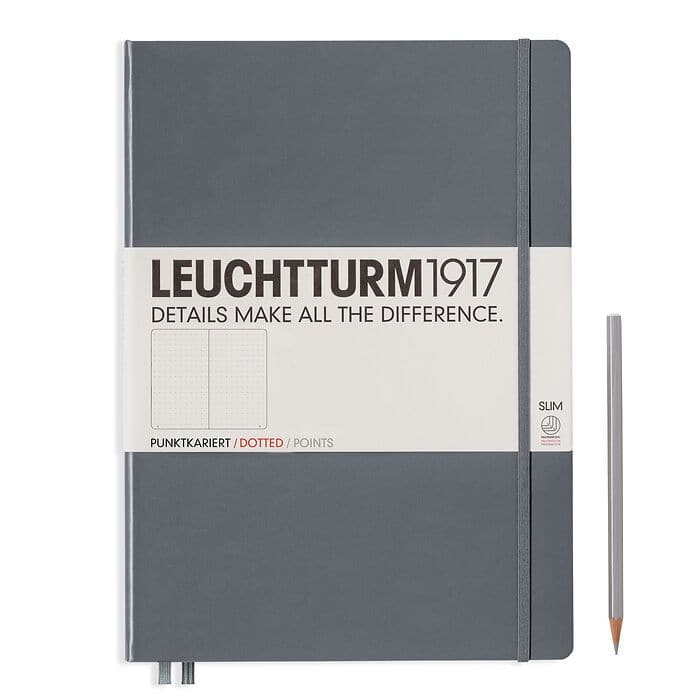Leuchtturm1917 Hardcover Master Slim Notebook - A4+ (Lined, Dotted, Plain) - The Journal Shop