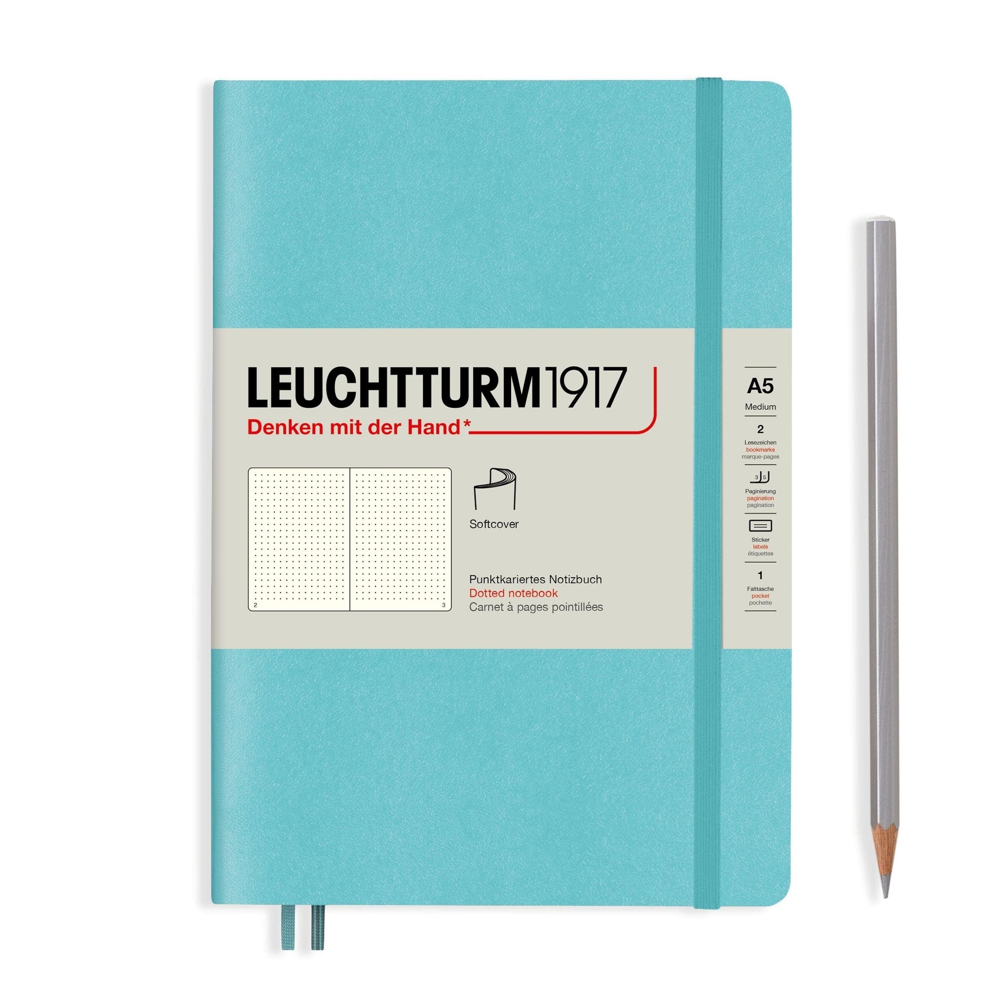 Leuchtturm 1917 Softcover A5 Notebook - Aquamarine