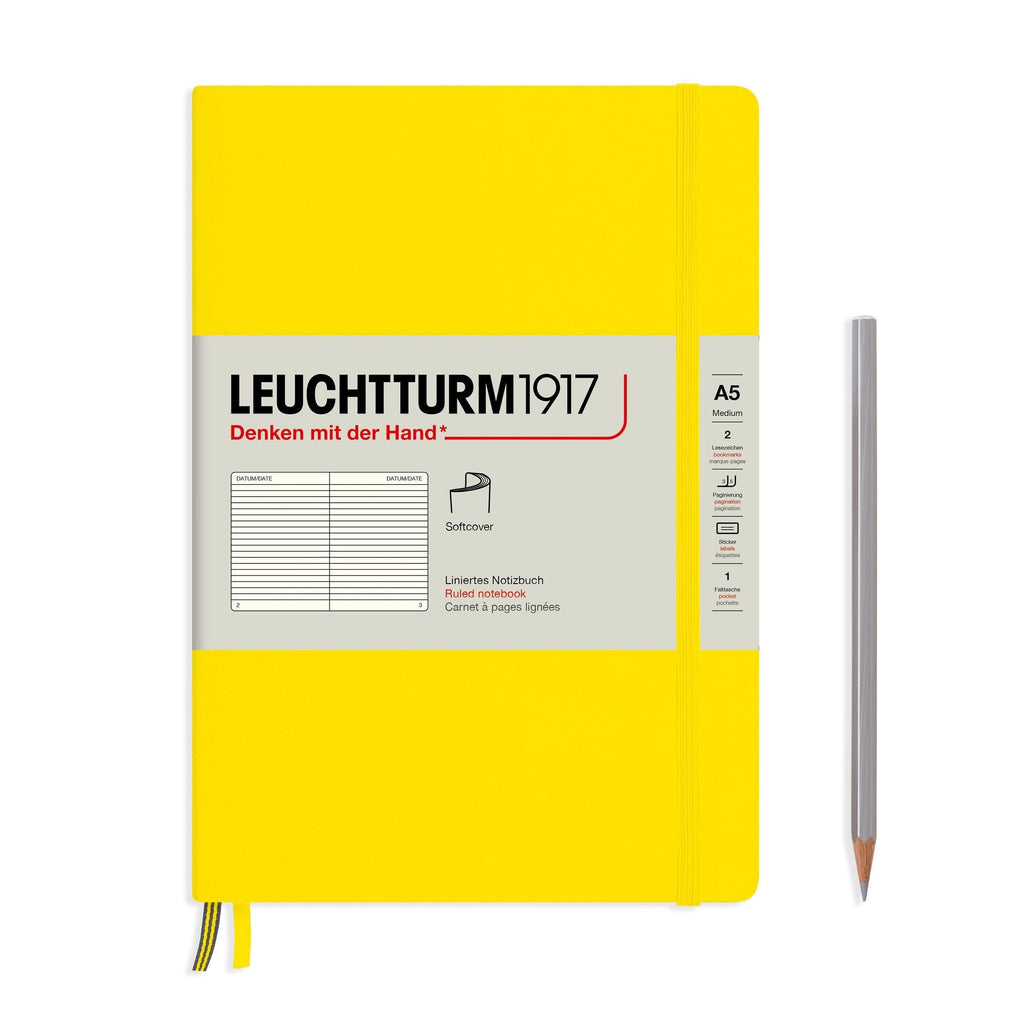 Leuchtturm 1917 Softcover A5 Notebook - Lemon - The Journal Shop