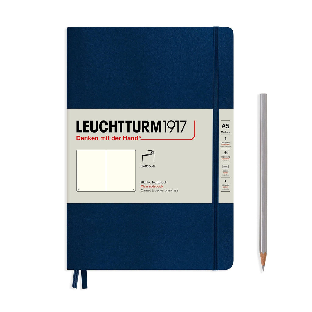 Leuchtturm 1917 Softcover A5 Notebook - Navy - The Journal Shop