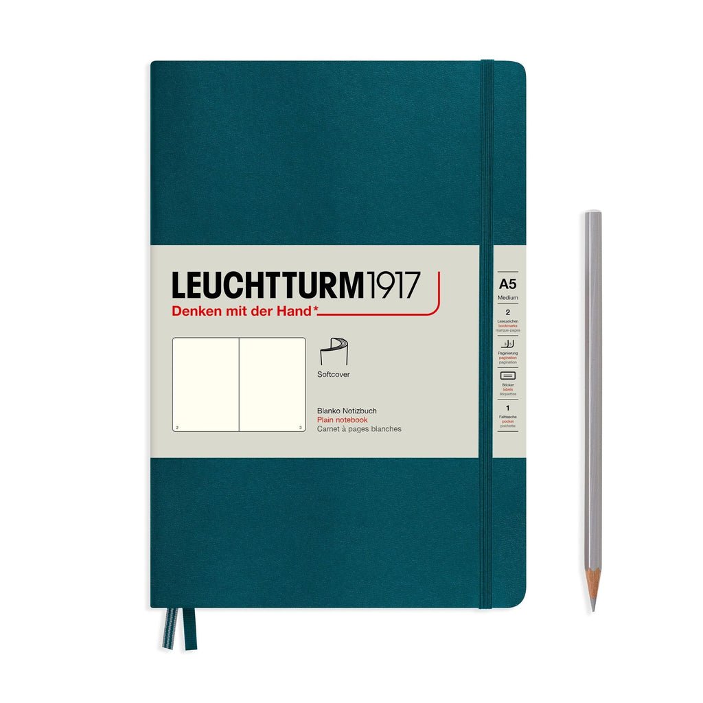 Leuchtturm 1917 Softcover A5 Notebook - Pacific Green - The Journal Shop