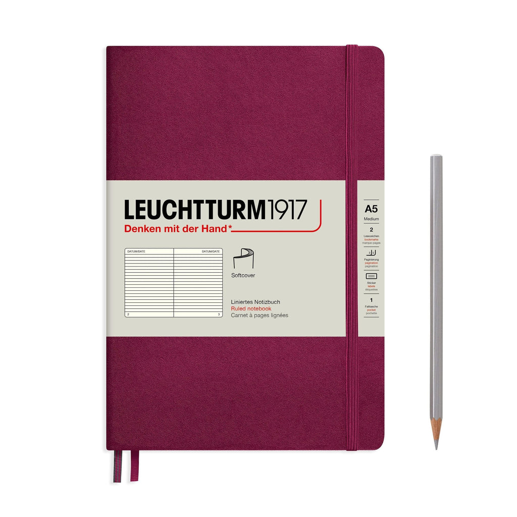 Leuchtturm 1917 Softcover A5 Notebook - Port Red - The Journal Shop