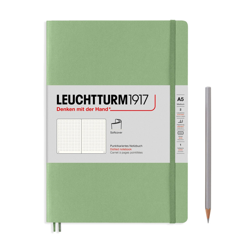 Leuchtturm 1917 Softcover A5 Notebook - Sage - The Journal Shop