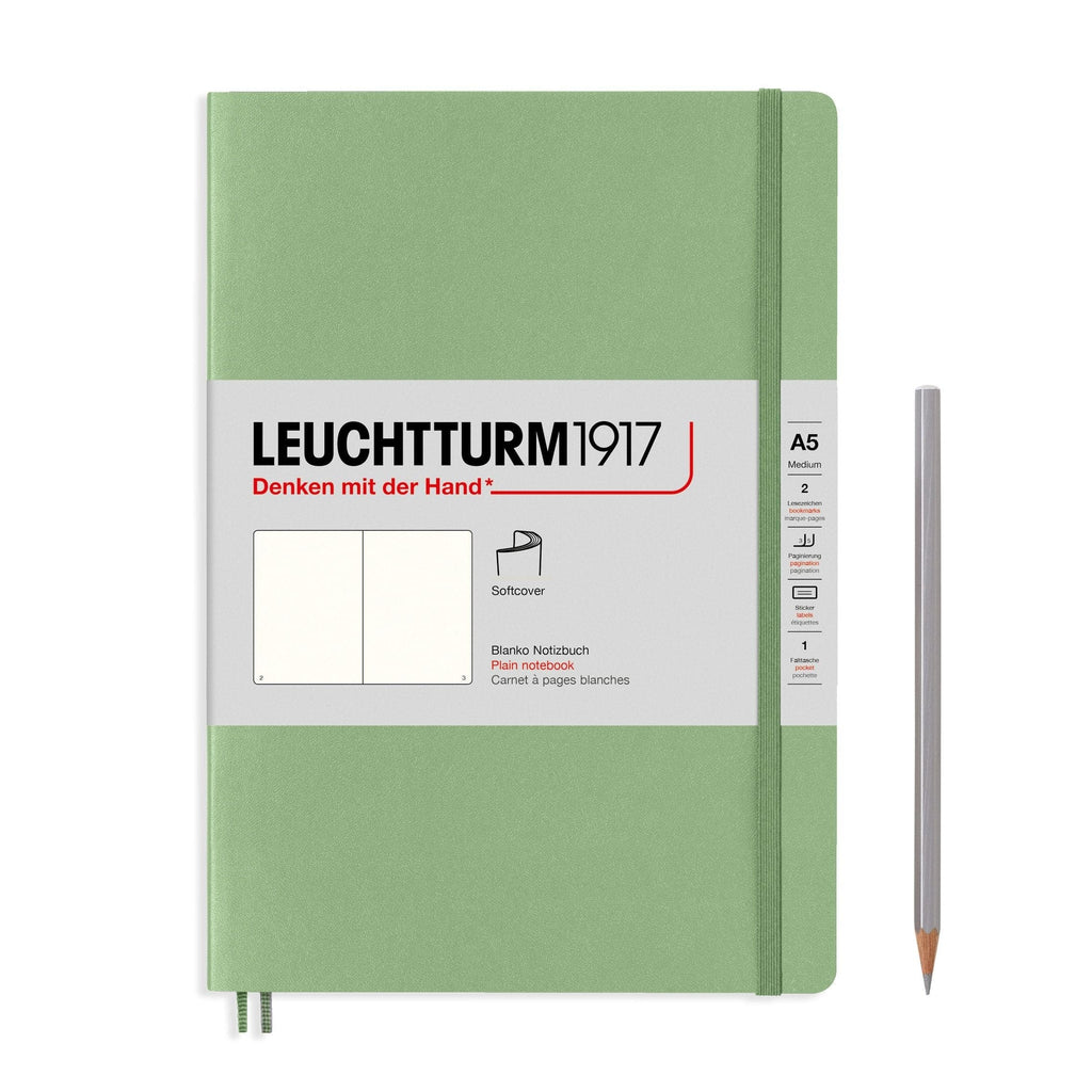 Leuchtturm 1917 Softcover A5 Notebook - Sage - The Journal Shop