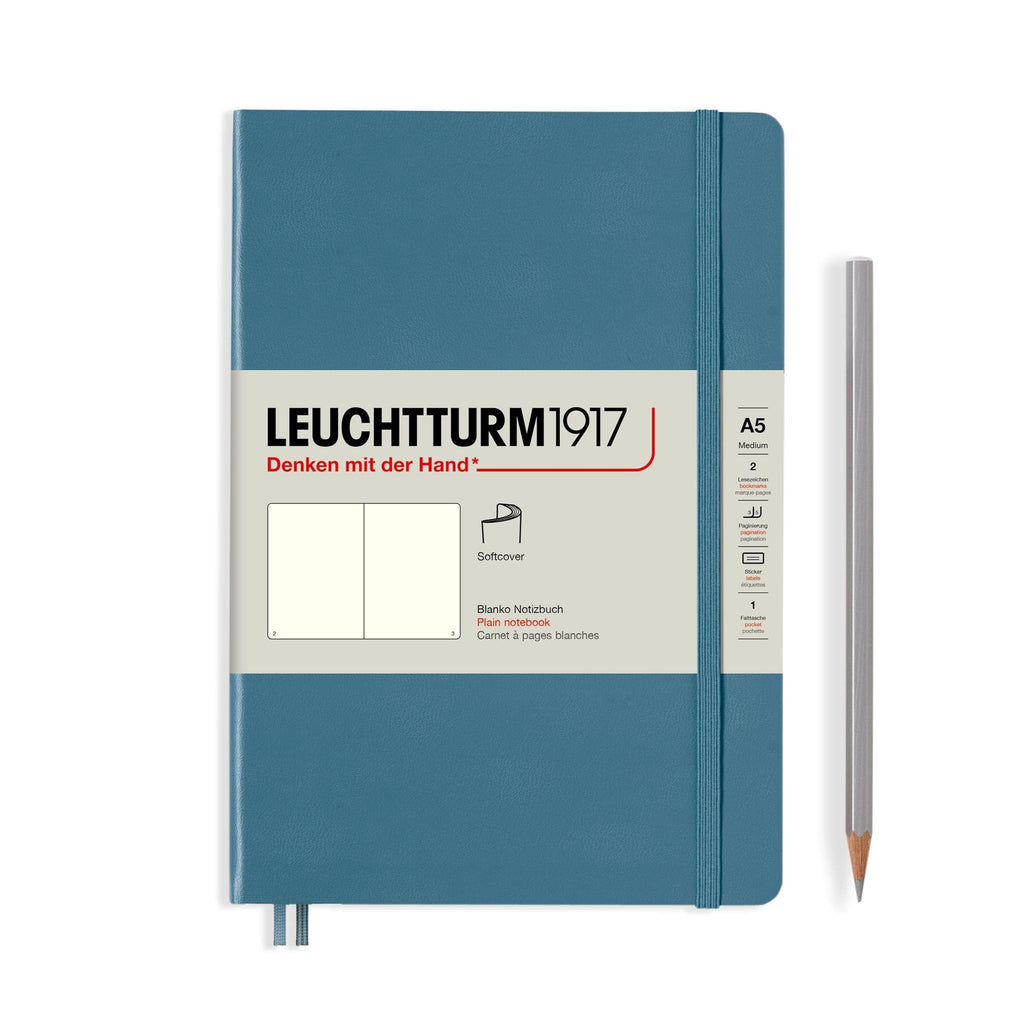 Leuchtturm 1917 Softcover A5 Notebook - Stone Blue - The Journal Shop