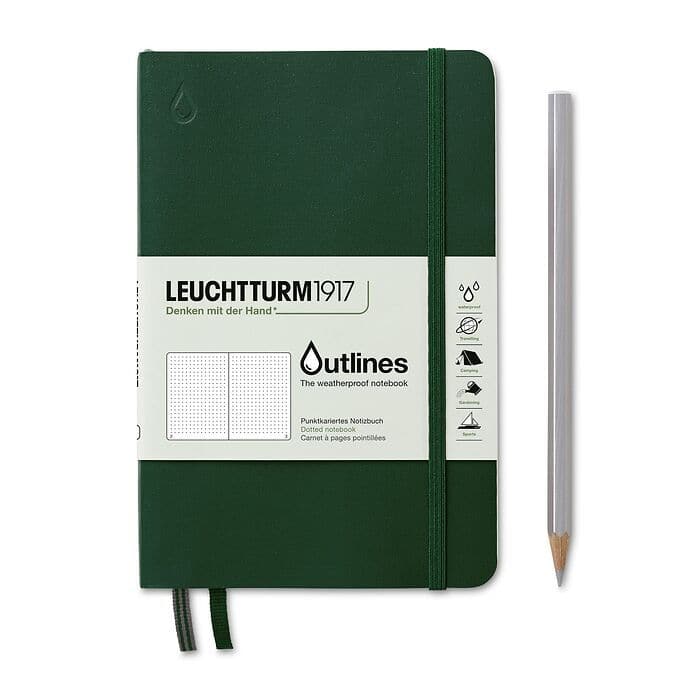 LEUCHTTURM1917 Paperback Outlines Notebook B6+ (Dotted) - The Journal Shop